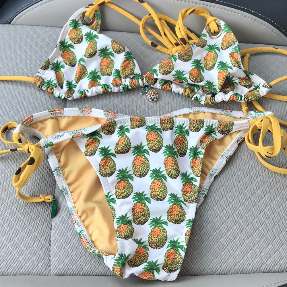 Maia pineapple string bikini Brazilian